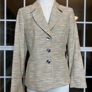 Jones New York Beige & Brown Blend Jacket – Excellent